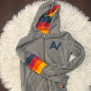 Women’s rare aviator nation striped zip up ( no longer sold by company)